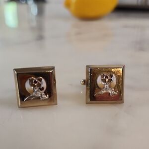 Hadley 12K GF Shriner Square Cufflinks Design Vintage